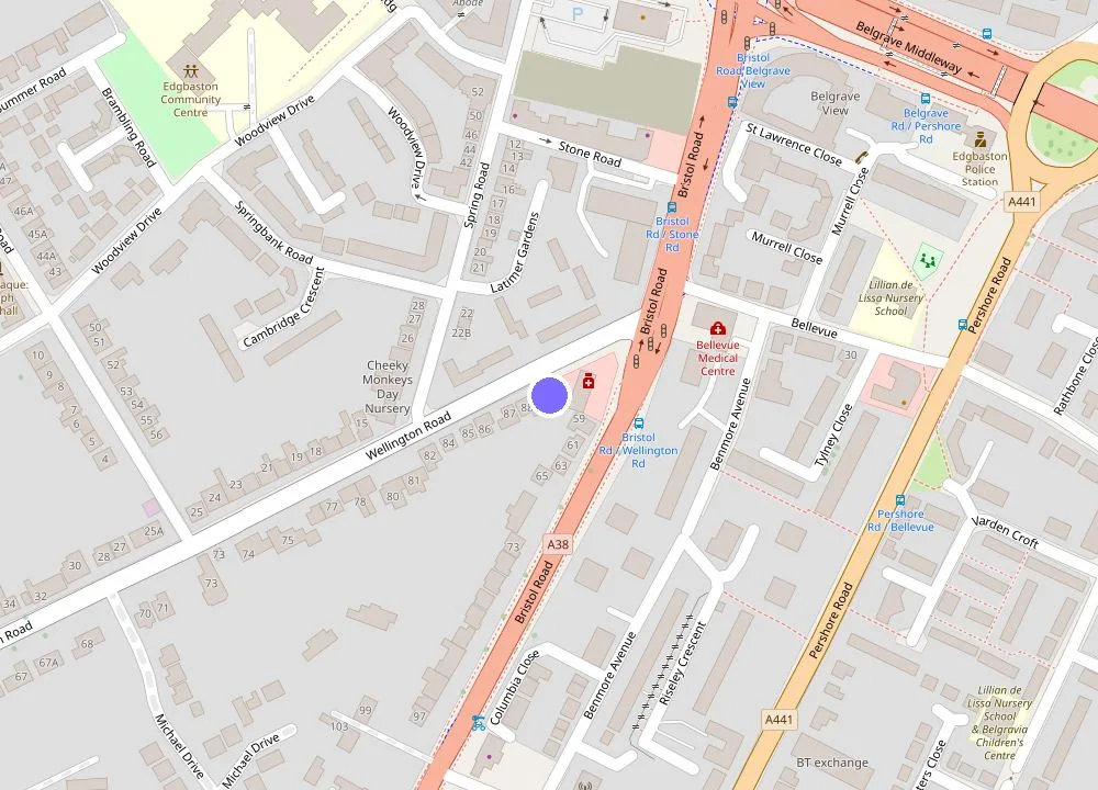 Map: Domo Boutique Hotel Birmingham